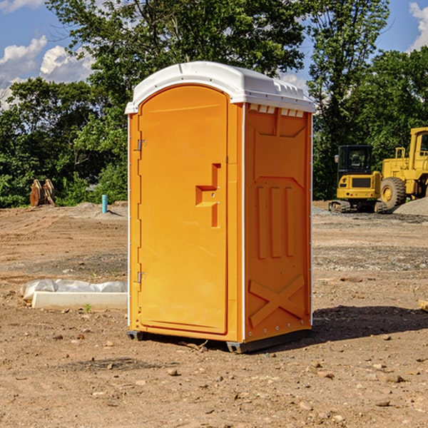 how often are the portable restrooms cleaned and serviced during a rental period in Mineral Washington